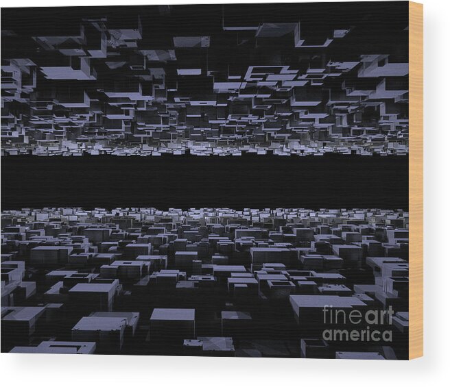 Technology Wood Print featuring the digital art Edge of Technology by Phil Perkins