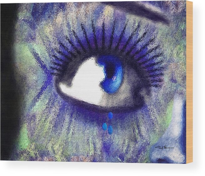 Modern Art Wood Print featuring the painting Eye by Trask Ferrero