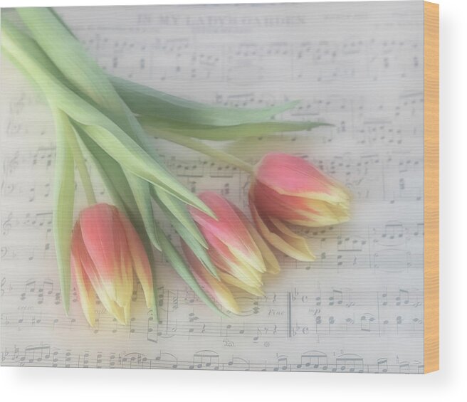 Flowers Wood Print featuring the photograph Floral Melodies by Sylvia Goldkranz