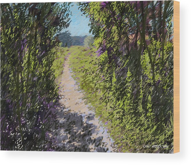 Landscape Wood Print featuring the digital art Florida Trail by Larry Whitler