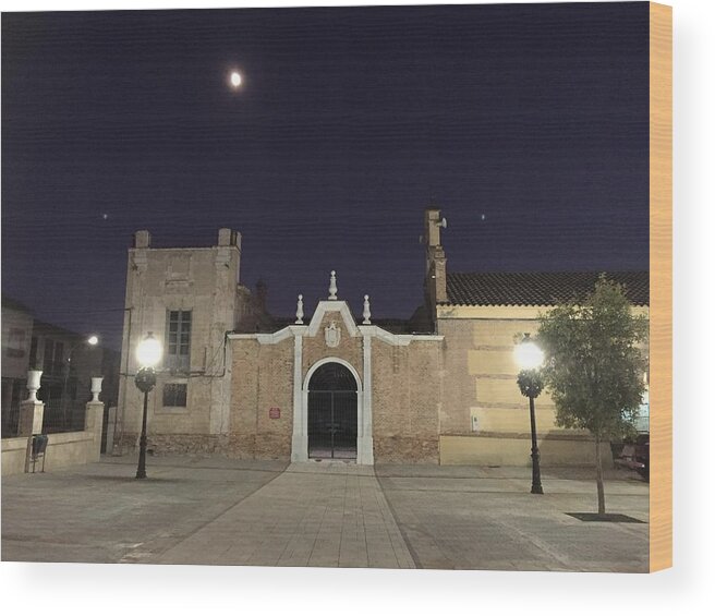 Colette Wood Print featuring the photograph Fullmoon evening by Colette V Hera Guggenheim