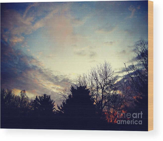 Landscape Photography Wood Print featuring the photograph Good Day Promise Sunrise - Toned by Frank J Casella
