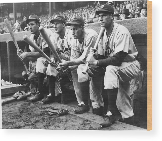 People Wood Print featuring the photograph Hank Greenberg and Goose Goslin by Fpg