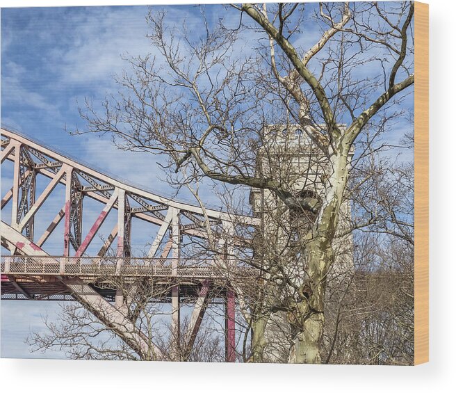 Astoria Park Wood Print featuring the photograph Hell Gate Tower by Cate Franklyn