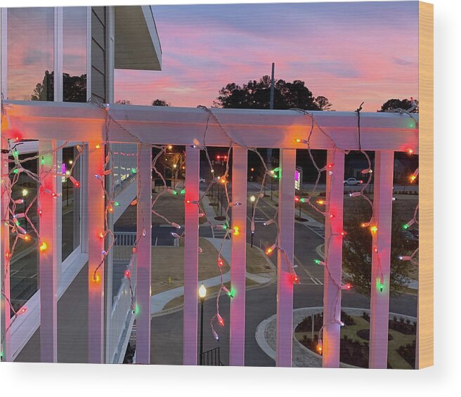 Macon Wood Print featuring the photograph Holiday Lights by Rod Whyte