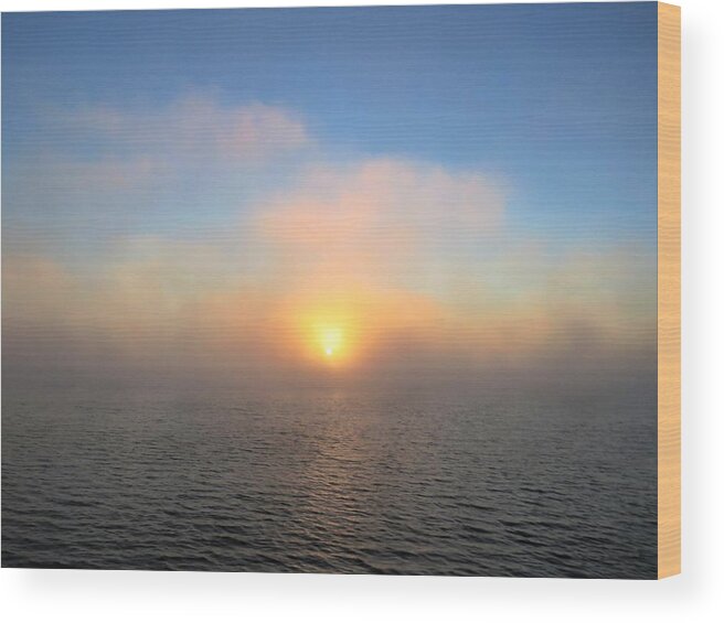 Sunrise Wood Print featuring the photograph Honey Clouds Sunrise by Ed Williams