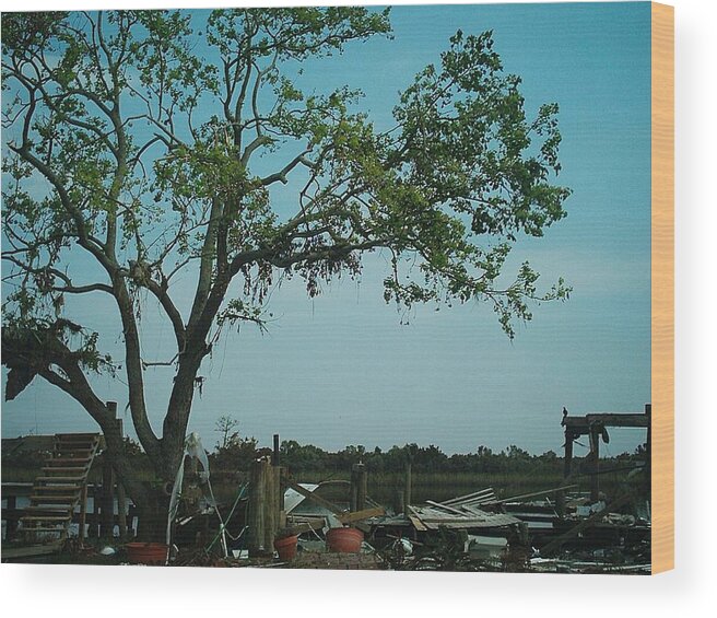  Wood Print featuring the photograph Hurricane Katrina Series - 4 by Christopher Lotito