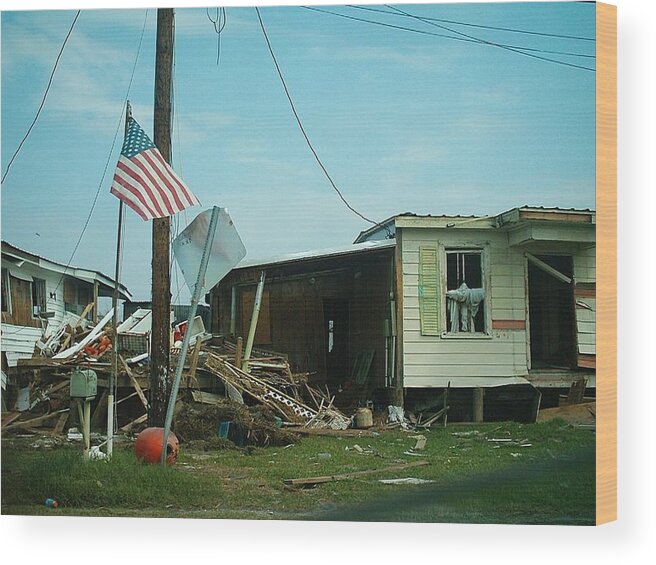  Wood Print featuring the photograph Hurricane Katrina Series - 7 by Christopher Lotito