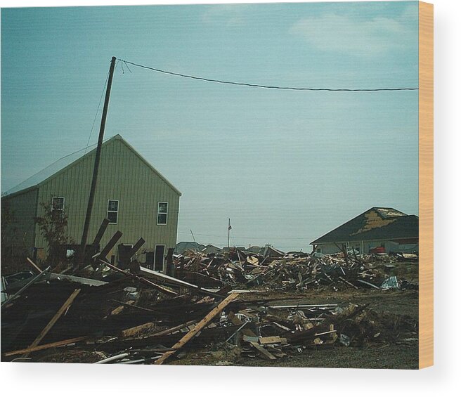 New Orleans Wood Print featuring the photograph Hurricane Katrina Series - 86 by Christopher Lotito