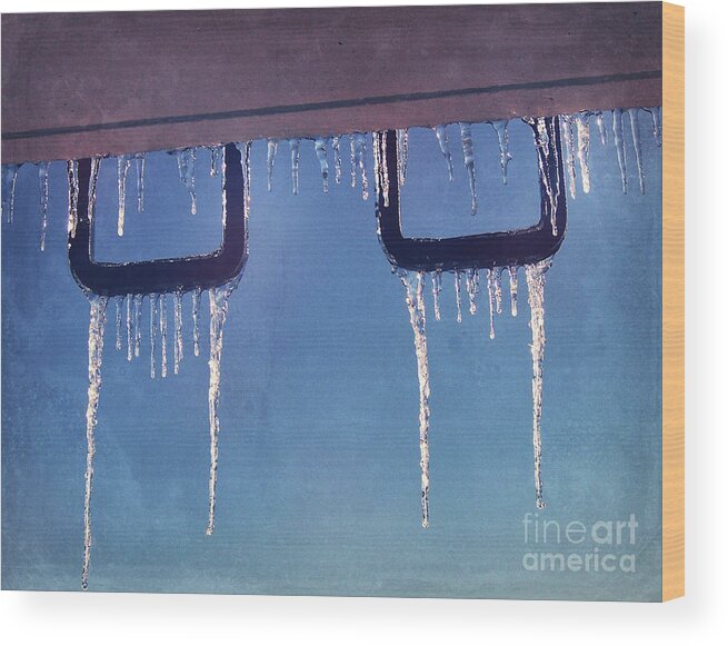 Seasons Wood Print featuring the photograph Icicles by Phil Perkins