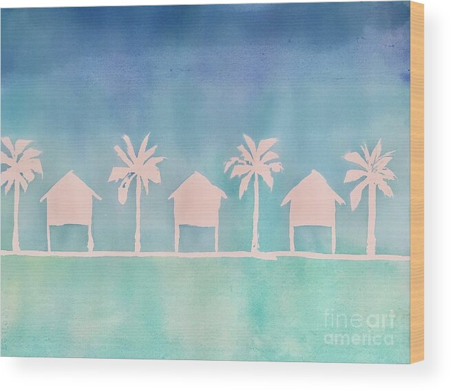 Watercolor Wood Print featuring the photograph Island Dream by Liana Yarckin