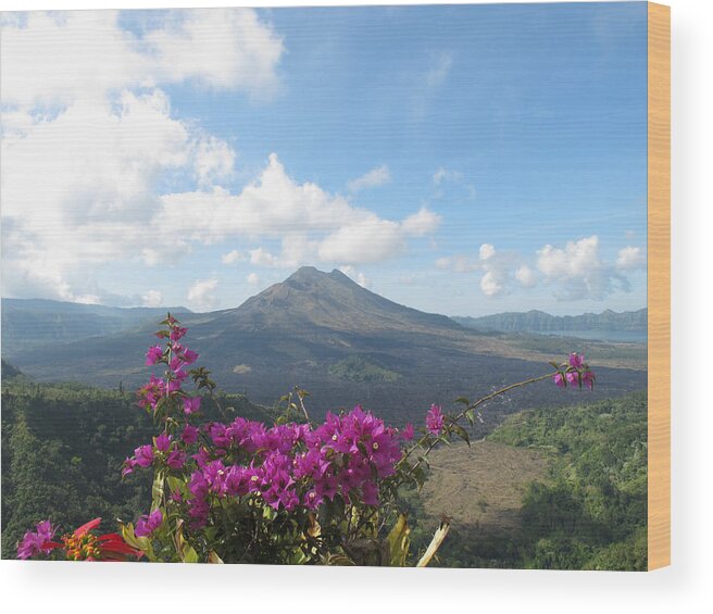 Bali Wood Print featuring the photograph Kintamani Volcano Bali by Mark Egerton