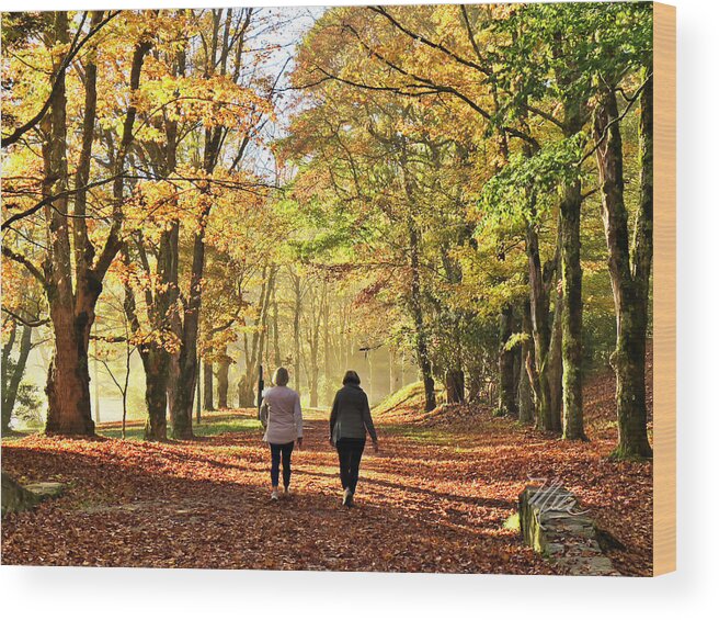 Bass Lake Wood Print featuring the photograph Ladies At Bass Lake by Meta Gatschenberger