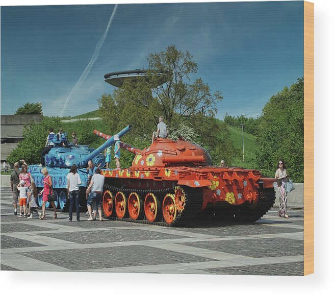 Tanks Wood Print featuring the photograph Love not War by Scott Olsen