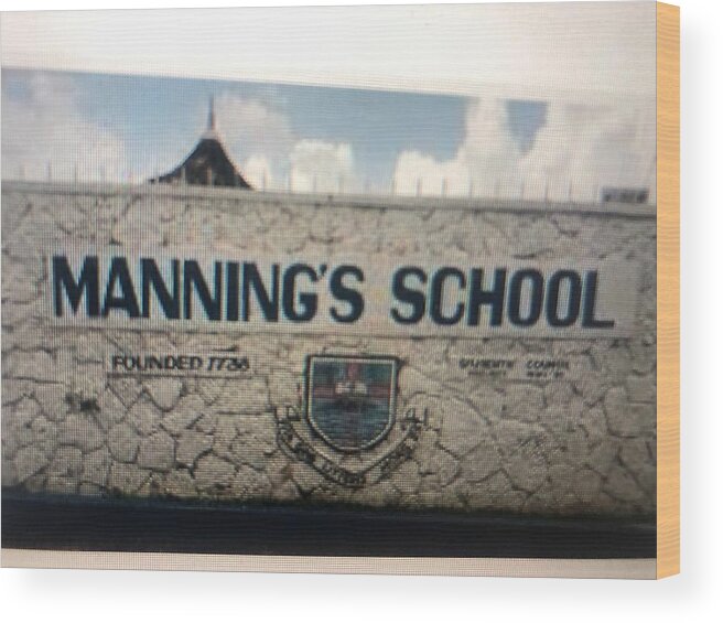  Wood Print featuring the photograph Manning's High School by Trevor A Smith