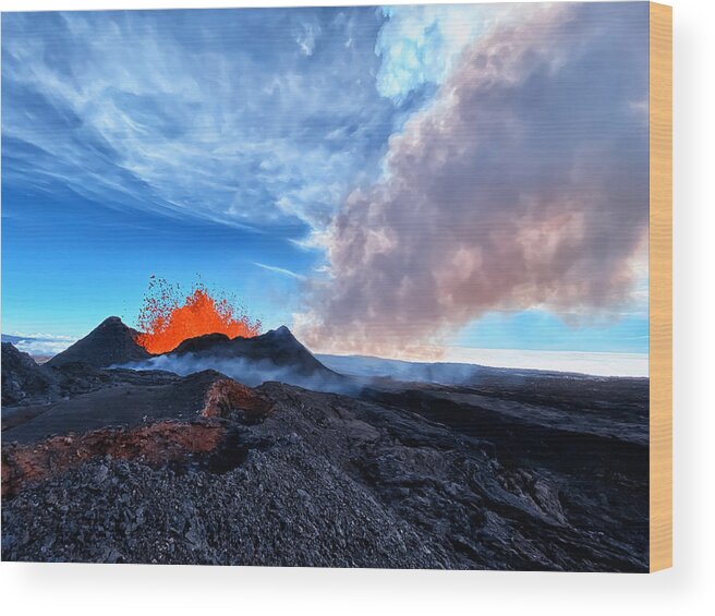 Mauna Wood Print featuring the photograph Mauna Loa's Northeast Rift Zone by Usgs