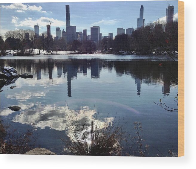  Wood Print featuring the photograph Melting Lake by Judy Frisk