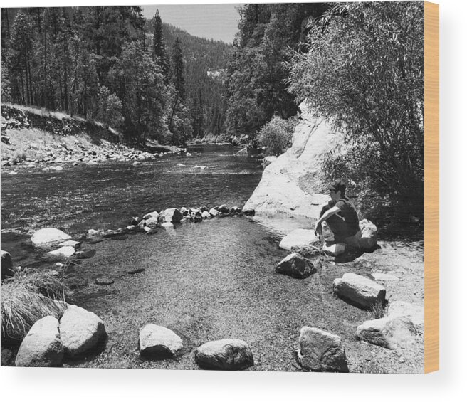Photograph Wood Print featuring the photograph Merced River in Yosemite by Beverly Read