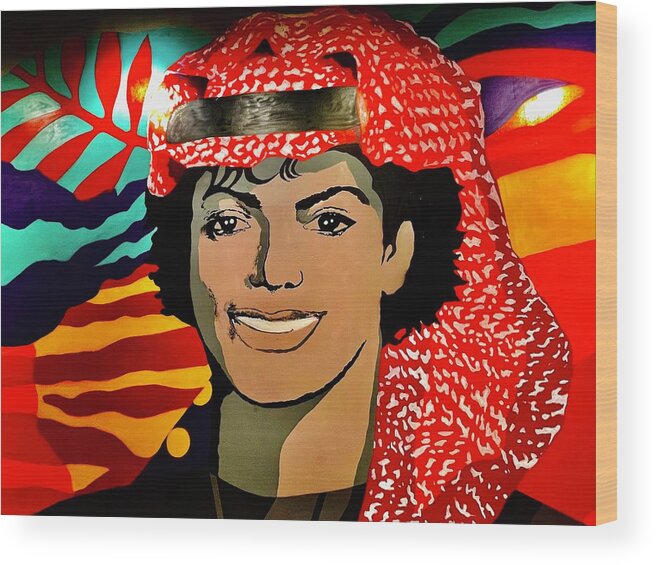 “modern Art” Wood Print featuring the photograph Michael Jackson of the desert by Funkpix Photo Hunter