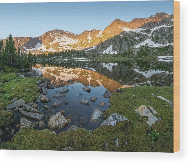 Missouri Lakes Wood Print featuring the photograph Missouri Lakes Sunrise by Aaron Spong