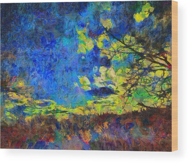 Sky Wood Print featuring the mixed media November Sky by Christopher Reed