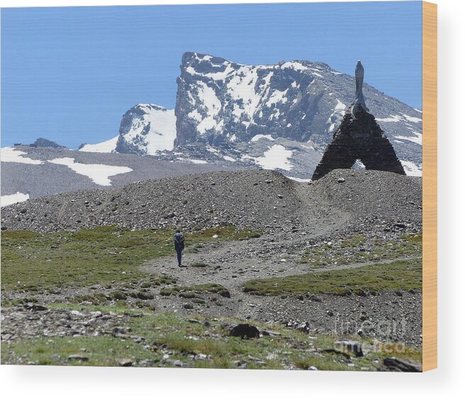 Our Lady Of The Snows Wood Print featuring the photograph Our Lady of the Snows and Veleta by Phil Banks