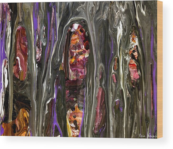  Wood Print featuring the painting Overwhelming Ennui by Rein Nomm