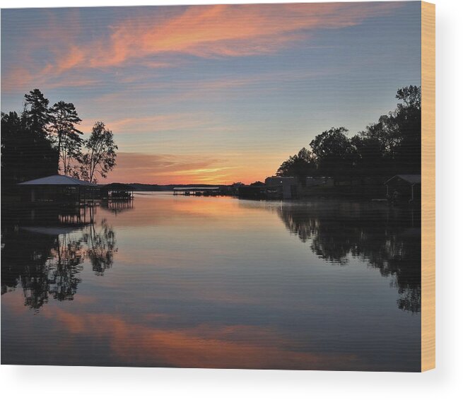 Lake Wood Print featuring the photograph Parentheses Cove Clouds by Ed Williams