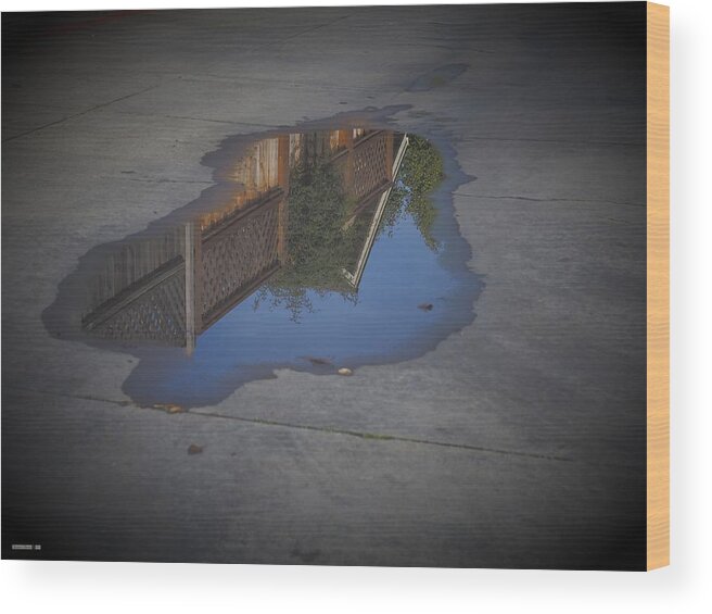 Reflection Wood Print featuring the photograph Puddle Mirror by Richard Thomas