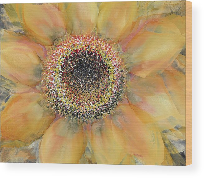 Flower Wood Print featuring the painting Radiance by Kimberly Deene Langlois
