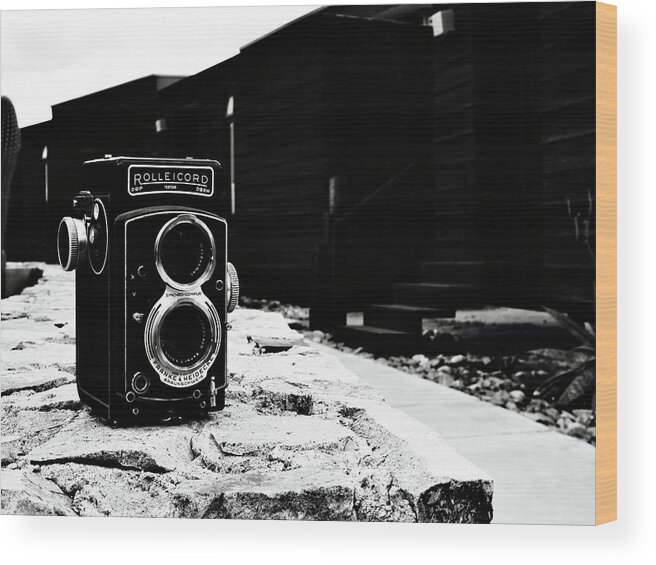Camera Wood Print featuring the photograph Rolleicord Valle De Guadalupe by John Vail