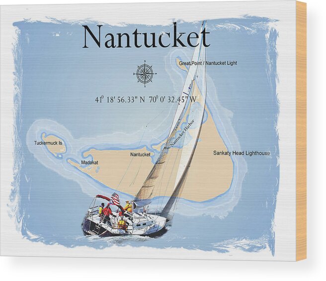 Sailing Wood Print featuring the photograph Sail Nantucket by Bruce Gannon