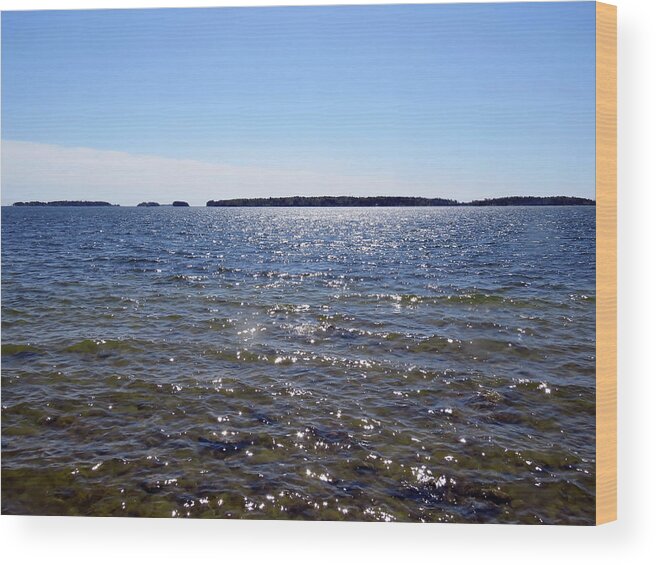 Seaview Wood Print featuring the photograph Seaview In Finland In The Summer by Johanna Hurmerinta