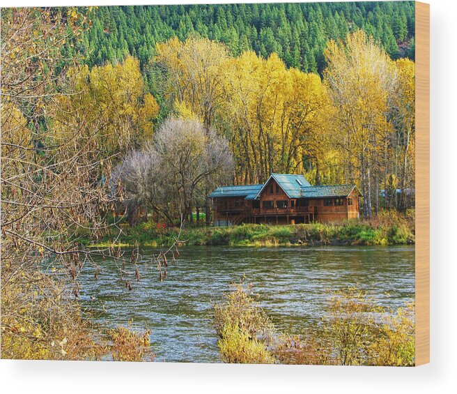 Cabin Wood Print featuring the photograph Serenity by Segura Shaw Photography