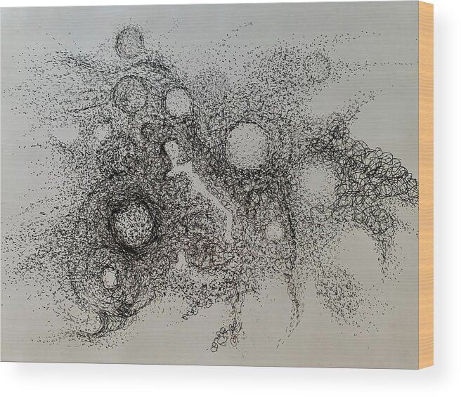 Dust Wood Print featuring the drawing Singing Dust by Franci Hepburn