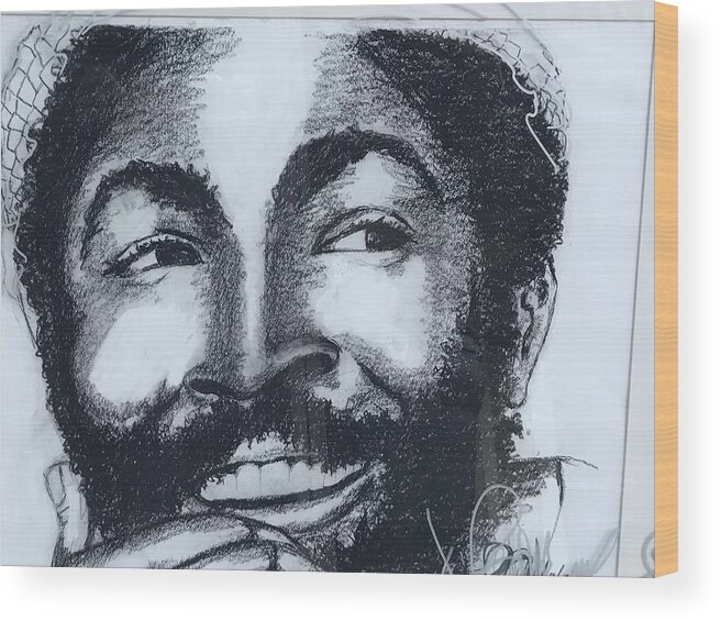  Wood Print featuring the drawing Smile by Angie ONeal