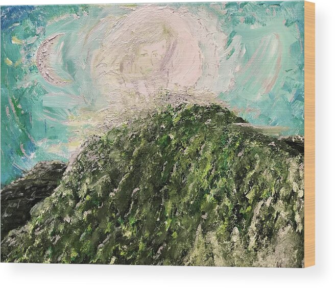 Goddess Wood Print featuring the painting Snowdon by Bethany Beeler