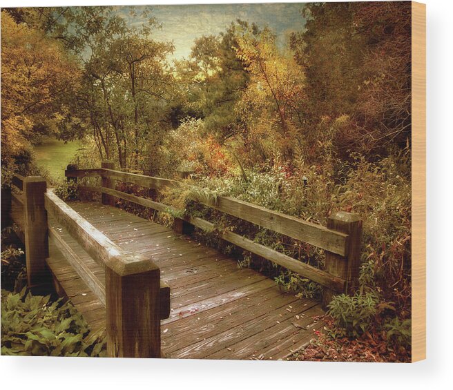 Nature Wood Print featuring the photograph Splendor Bridge by Jessica Jenney