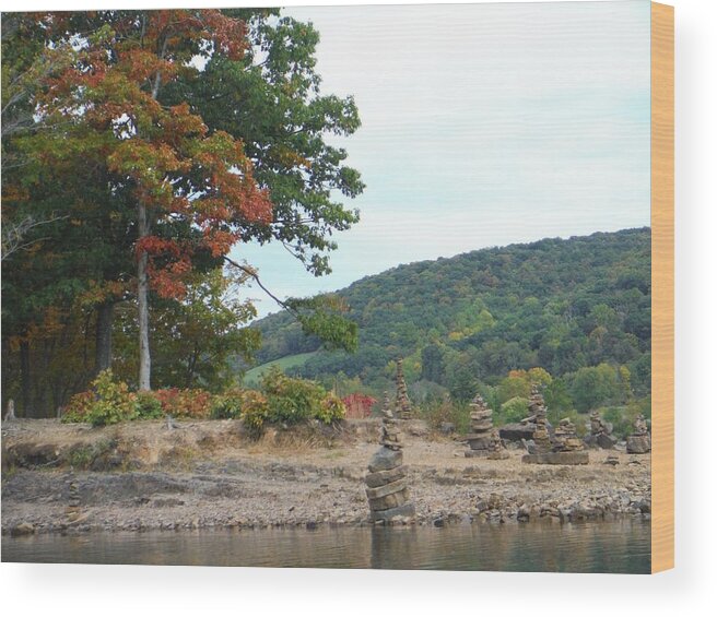 Stones Wood Print featuring the photograph Stone Structures by Jacqueline Whitcomb