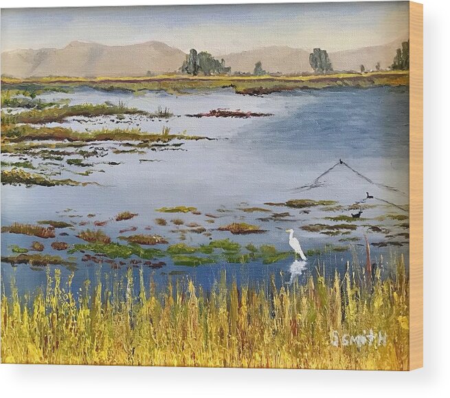 Suisun Bay Wood Print featuring the painting Suisun Bay by Shawn Smith