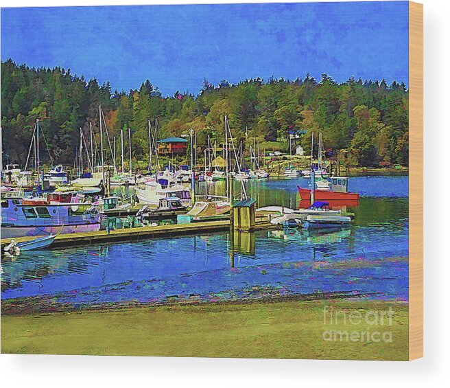 Deer Harbor Wood Print featuring the photograph Sunny Deer Harbor on Orcas Island by Sea Change Vibes