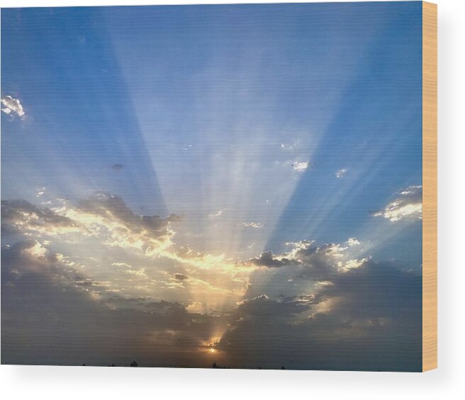 Scenics Wood Print featuring the photograph Sunrise by Mansoreh Motamedi