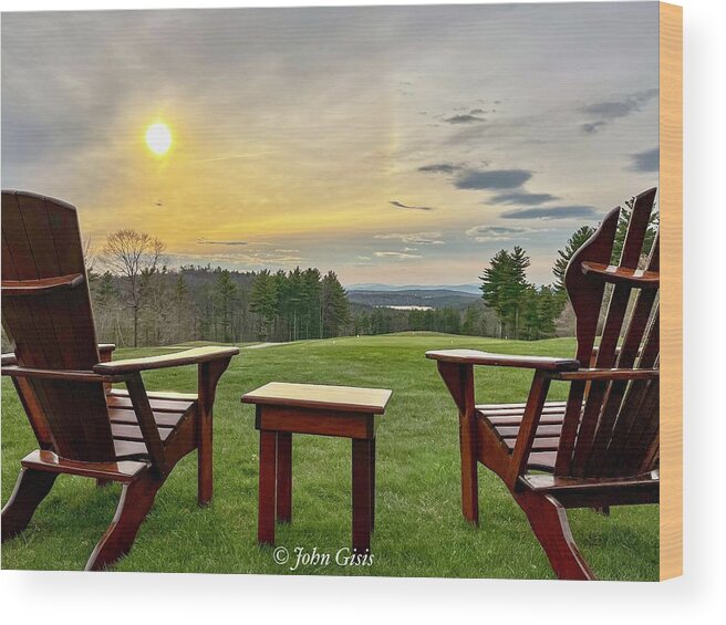  Wood Print featuring the photograph Sunset at LWGC by John Gisis