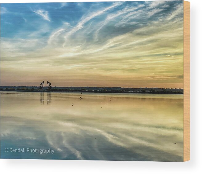 Sunrise Wood Print featuring the photograph Syrupy Sunrise by Pam Rendall