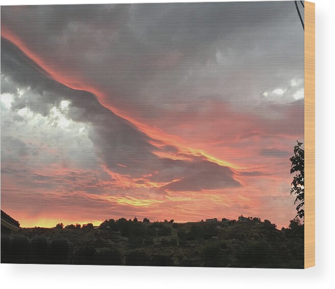 Spectacular Sunset Wood Print featuring the photograph Temecula Sunset by Roxy Rich