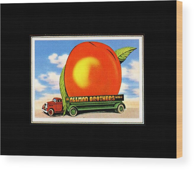 The Wood Print featuring the digital art The Allman Brothers Band by Knuckle Lamar