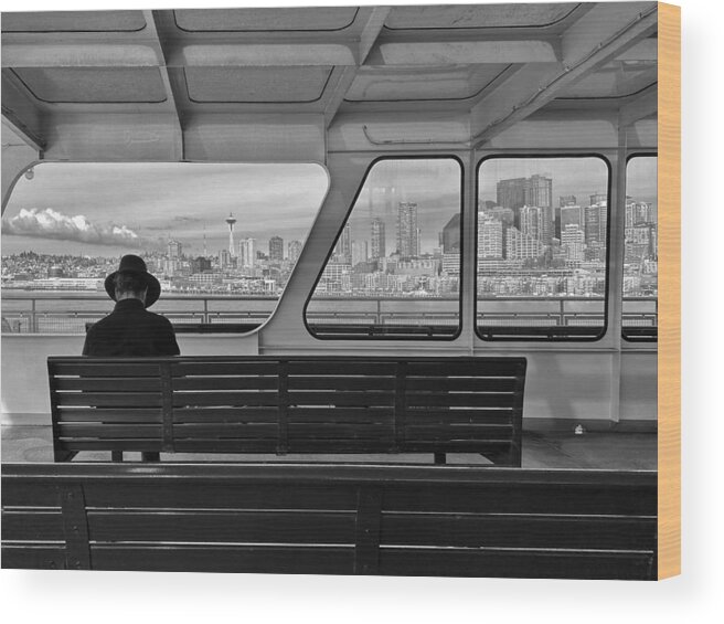 Commuter Wood Print featuring the photograph The Ferry Commuter by Jerry Abbott