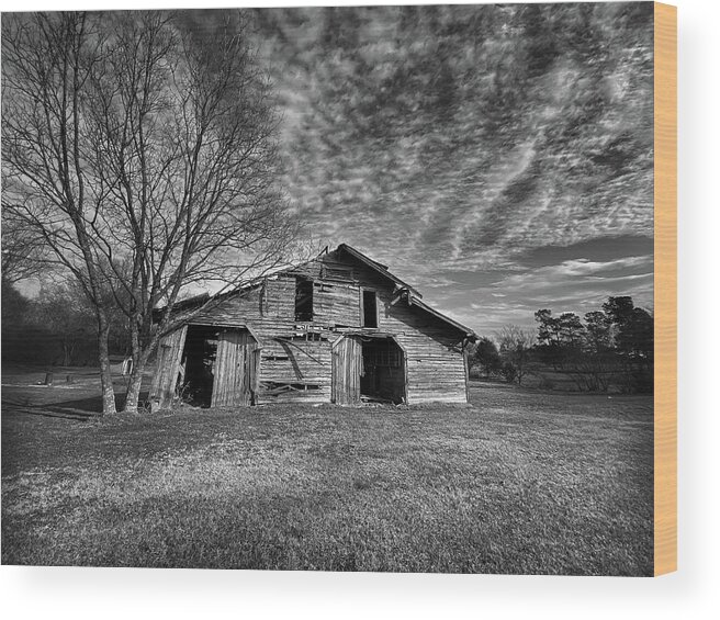 Barn Wood Print featuring the pyrography The old barn by Jamie Tyler
