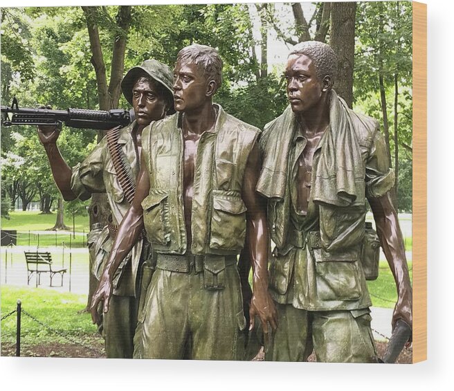 Three Wood Print featuring the photograph The Three Soldiers by Lee Darnell