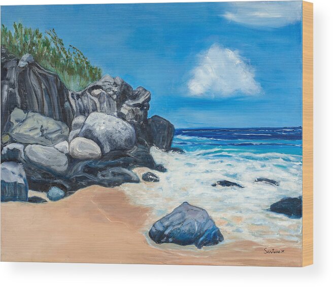 Maui Wood Print featuring the painting The Wisdom Keepers by Santana Star